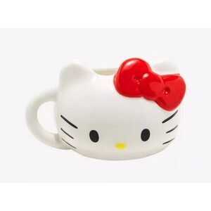 Sanrio Hello Kitty Face Red Bow Ceramic Mug‎ 18 oz. Original 3D Sculpted New Box